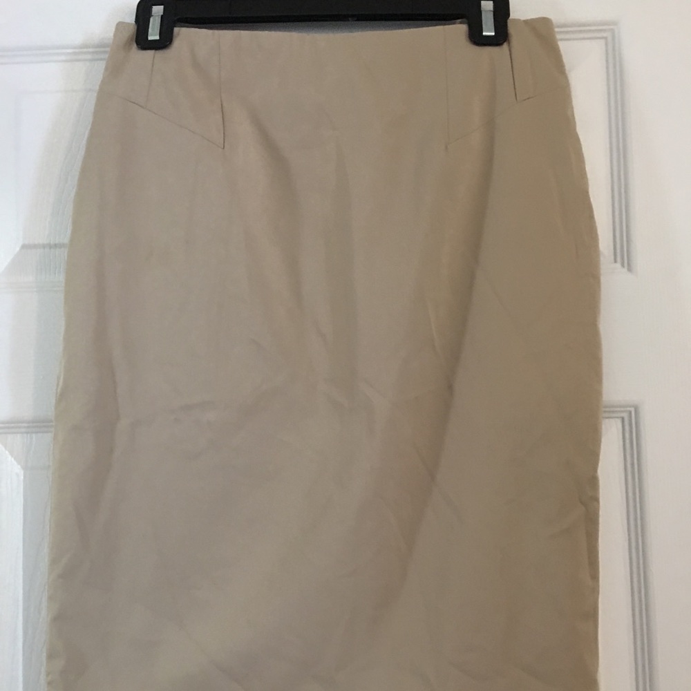 Ann Taylor summer pencil skirt tan khaki 2